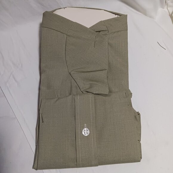 BOYS 4T Vintage 1970's Shirt ELY AVOCADO GREEN LS THIN HIPPY SHIRT USA NEW - Picture 3 of 6